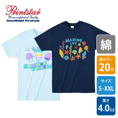 Printstar 4.0ozライトウェイトＴシャツ 083-BBT